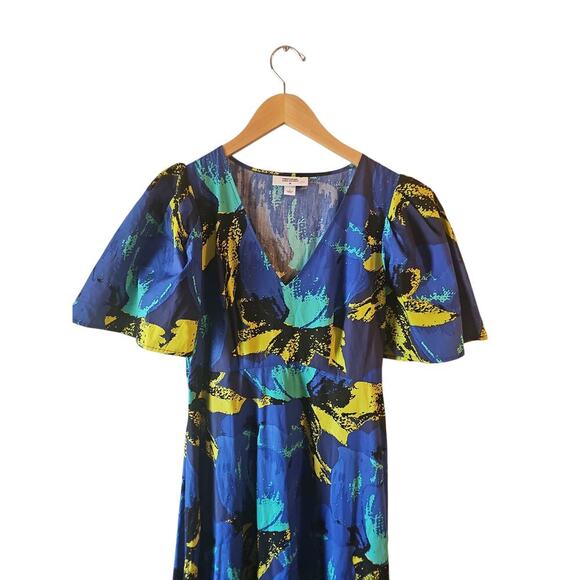 Christopher John Rogers x Target 2 ruffle sleeve floral v-neck maxi tier dress - Picture 5 of 9